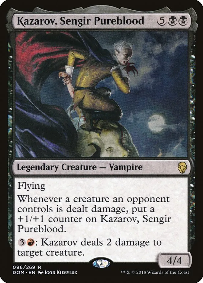 2018 Dominaria Kazarov, Sengir Pureblood #96 rare card image