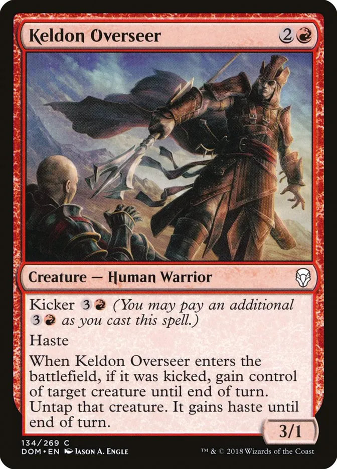 2018 Dominaria Keldon Overseer common #134 common card image