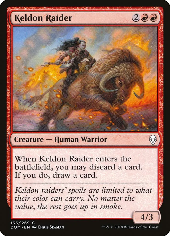 2018 Dominaria Keldon Raider #135 common card image