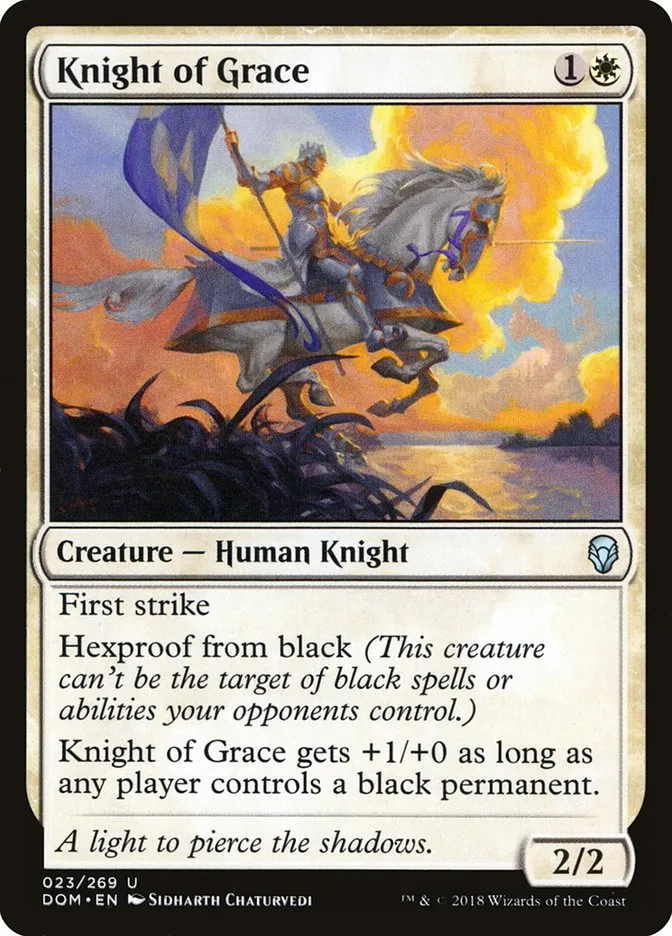 2018 Dominaria Knight of Grace #23 uncommon card image