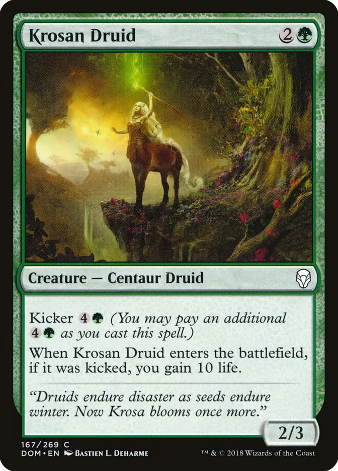 2018 Dominaria Krosan Druid #167 common card image