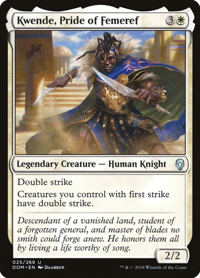 2018 Dominaria Kwende, Pride of Femeref #25 uncommon card image