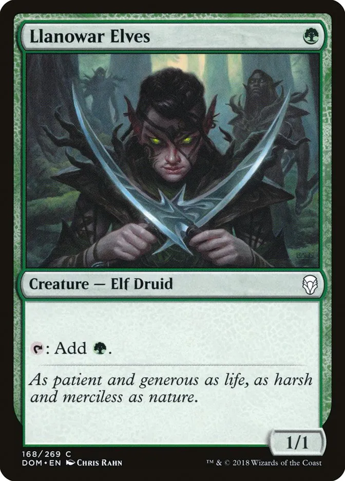 2018 Dominaria Llanowar Elves [Open House Promo] common #168 common card image