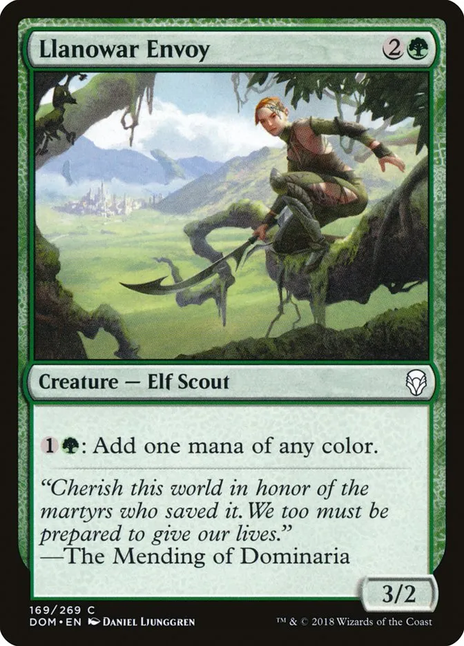 2018 Dominaria Llanowar Envoy common #169 common card image
