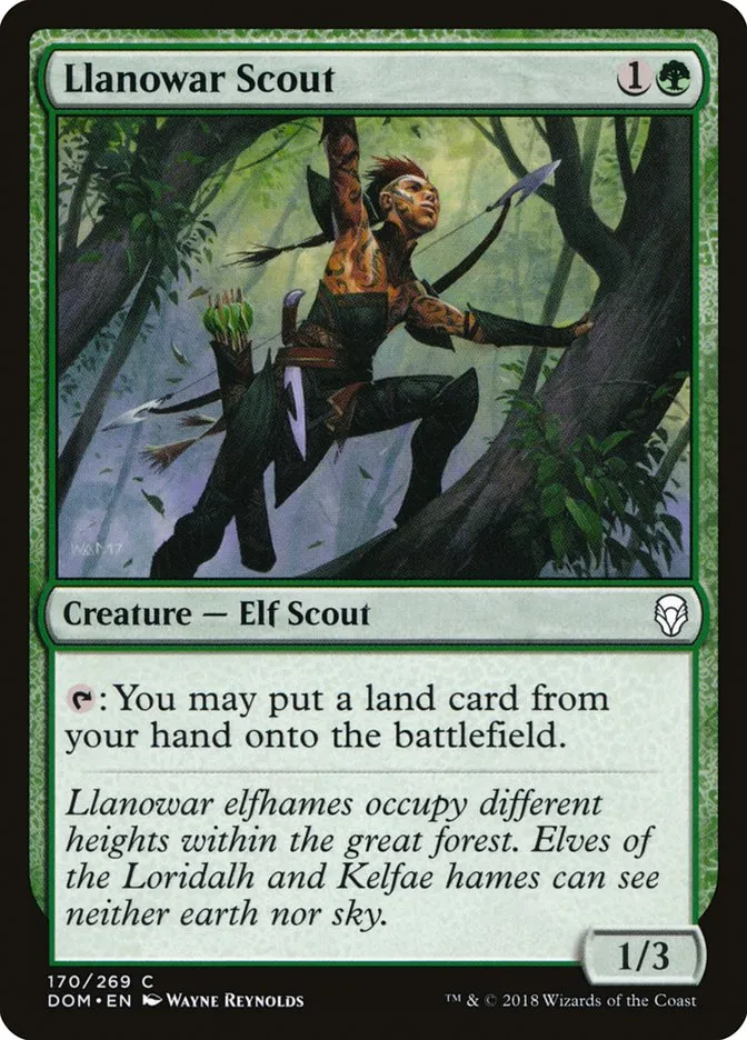 2018 Dominaria Llanowar Scout common #170 common card image