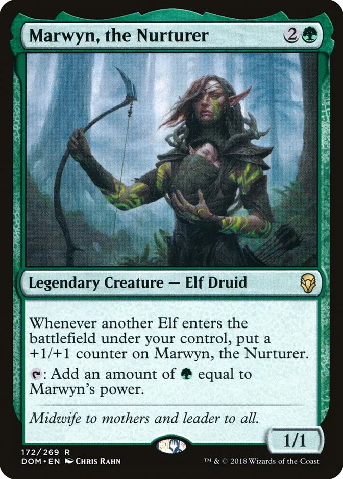 2018 Dominaria Marwyn, the Nurturer #172 rare card image