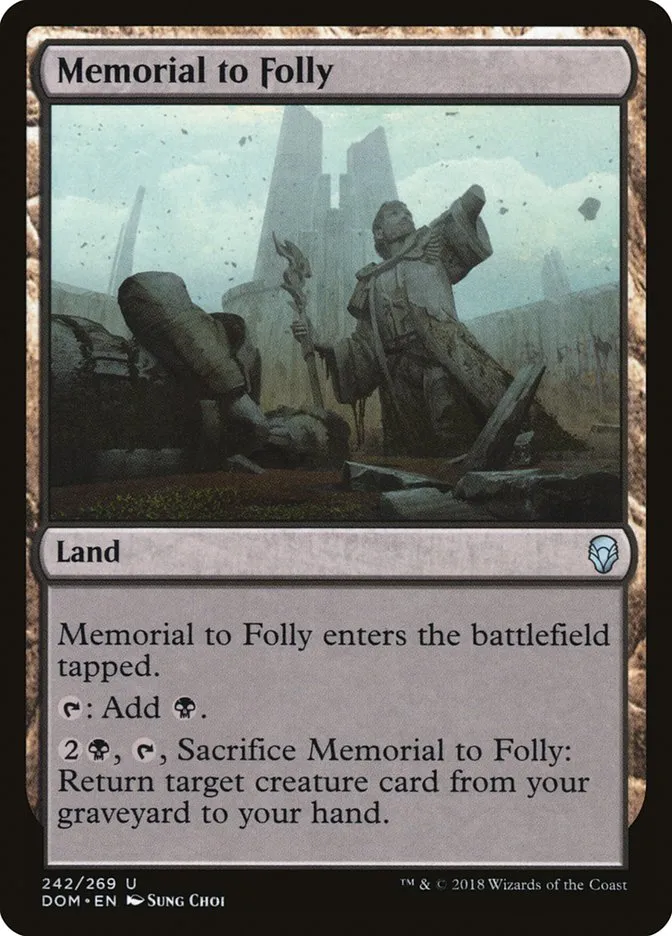 2018 Dominaria Memorial to Folly #242 uncommon card image
