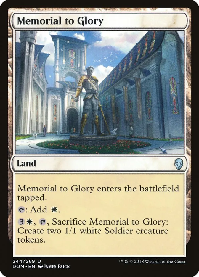 2018 Dominaria Memorial to Glory #244 uncommon card image