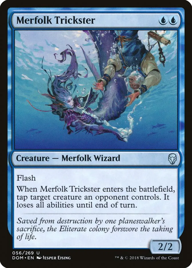 2018 Dominaria Merfolk Trickster #56 uncommon card image