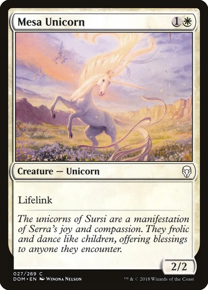 2018 Dominaria Mesa Unicorn #27 common card image