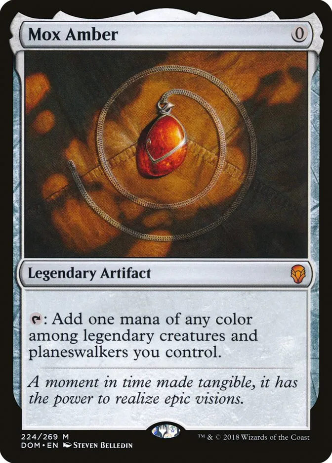 2018 Dominaria Mox Amber #224 mythic card image