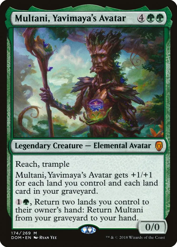 2018 Dominaria Multani, Yavimaya's Avatar #174 mythic card image