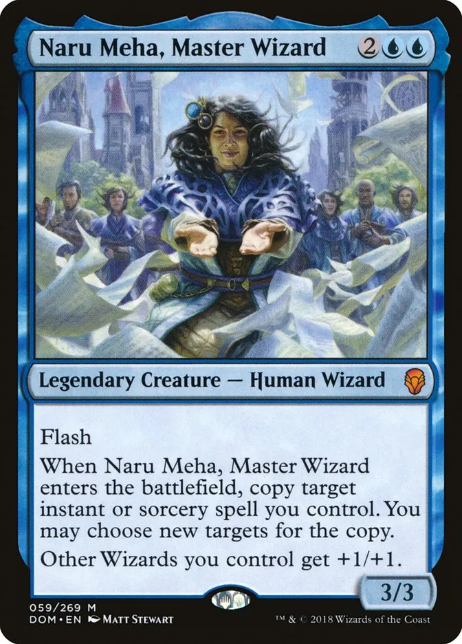 2018 Dominaria Naru Meha, Master Wizard #59 mythic card image