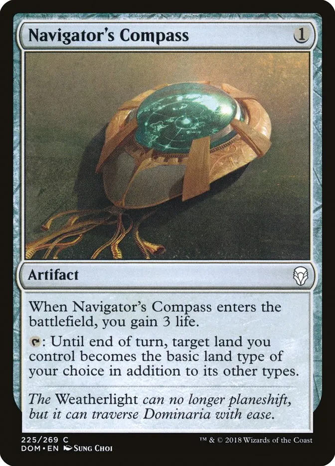 2018 Dominaria Navigator's Compass #225 common card image