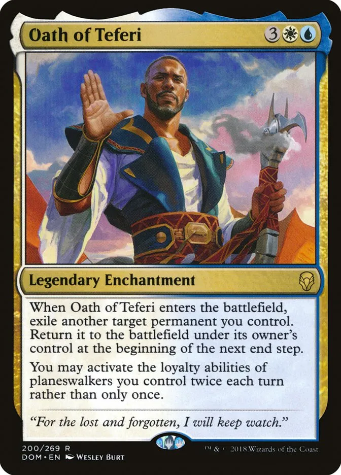 2018 Dominaria Oath of Teferi #200 rare card image