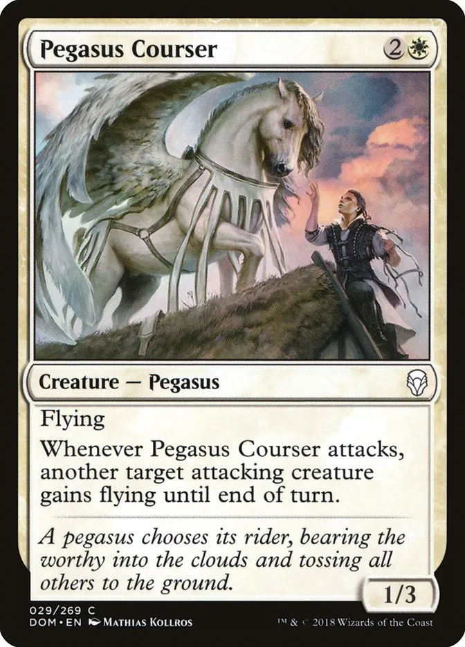 2018 Dominaria Pegasus Courser common #29 common card image