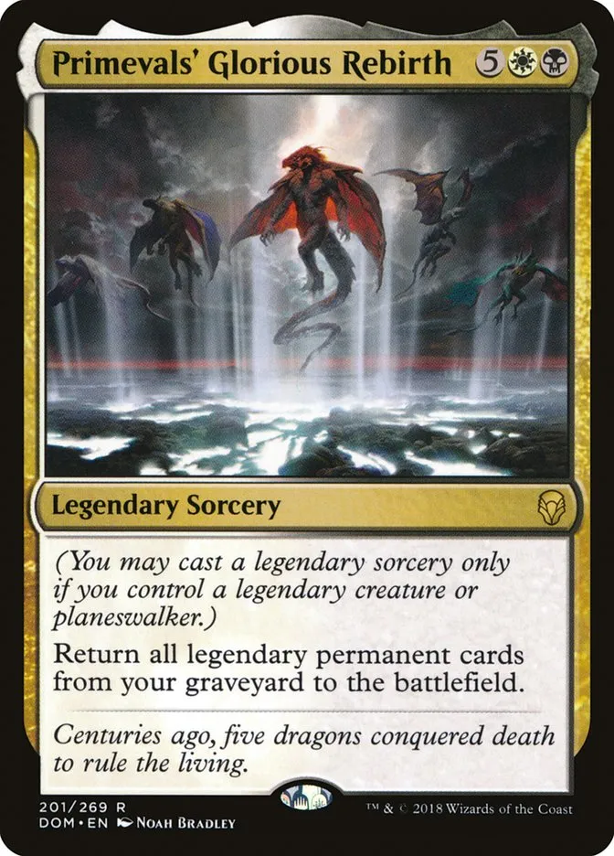 2018 Dominaria Primevals' Glorious Rebirth #201 rare card image