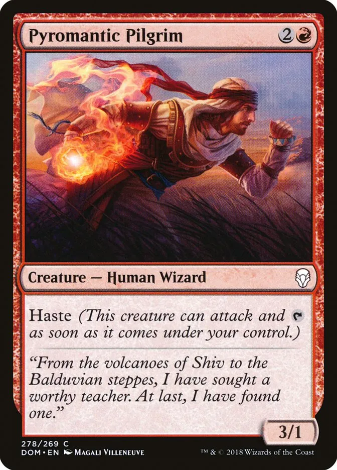 2018 Dominaria Pyromantic Pilgrim common #278 common card image
