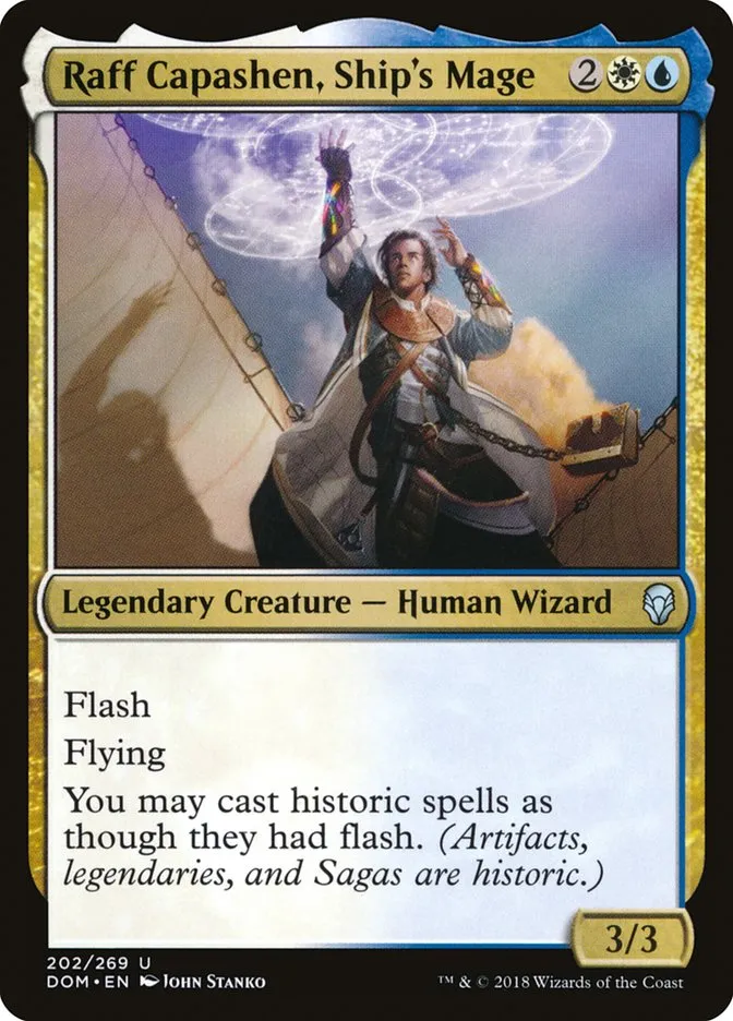 2018 Dominaria Raff Capashen, Ship's Mage #202 uncommon card image