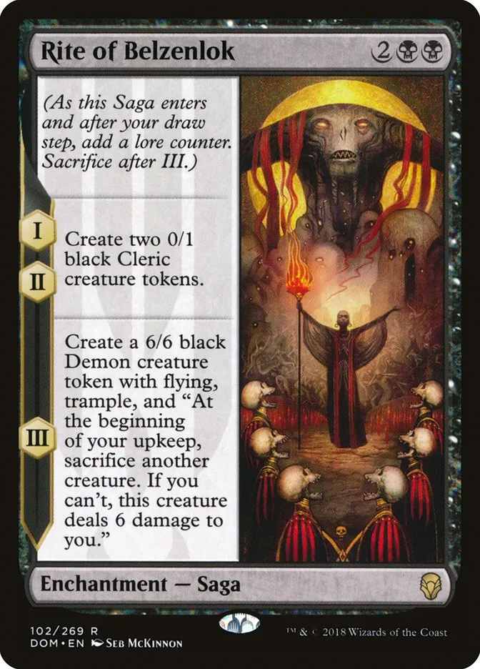 2018 Dominaria Rite of Belzenlok rare #102 rare card image
