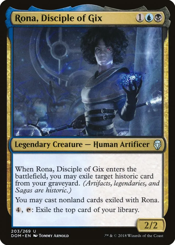 2018 Dominaria Rona, Disciple of Gix #203 uncommon card image