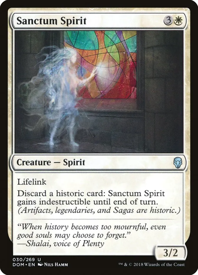 2018 Dominaria Sanctum Spirit #30 uncommon card image