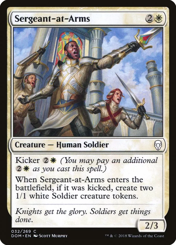 2018 Dominaria Sergeant-at-Arms #32 common card image