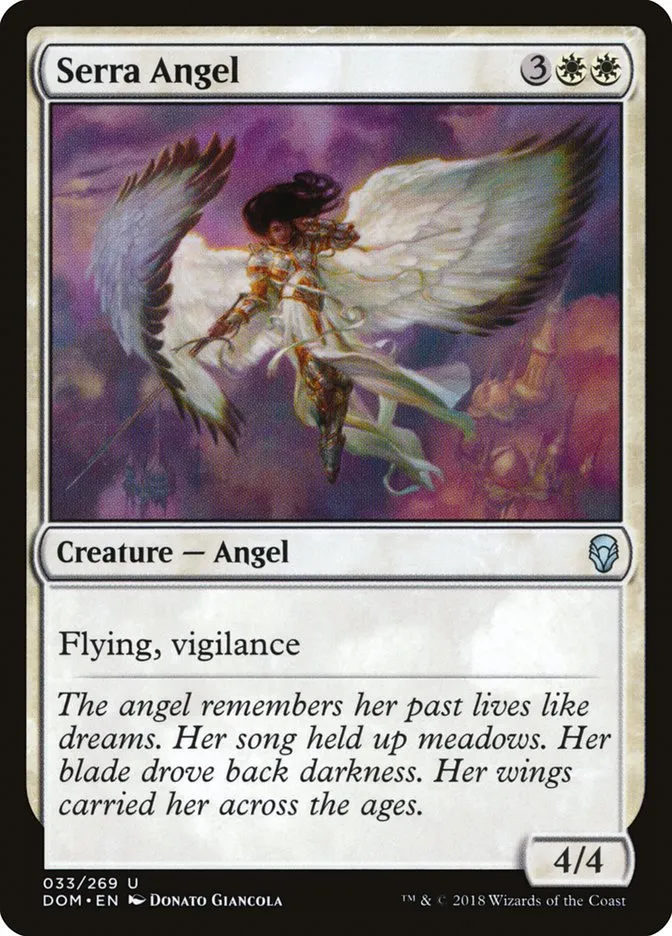 2018 Dominaria Serra Angel #33 uncommon card image