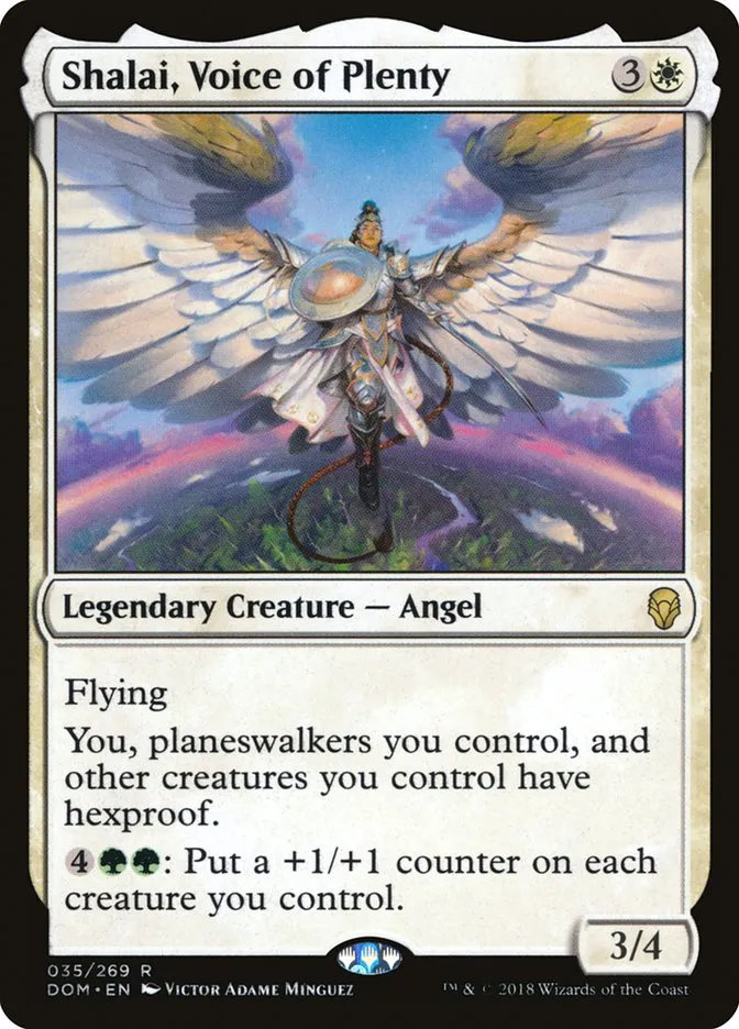2018 Dominaria Shalai, Voice of Plenty #35 rare card image