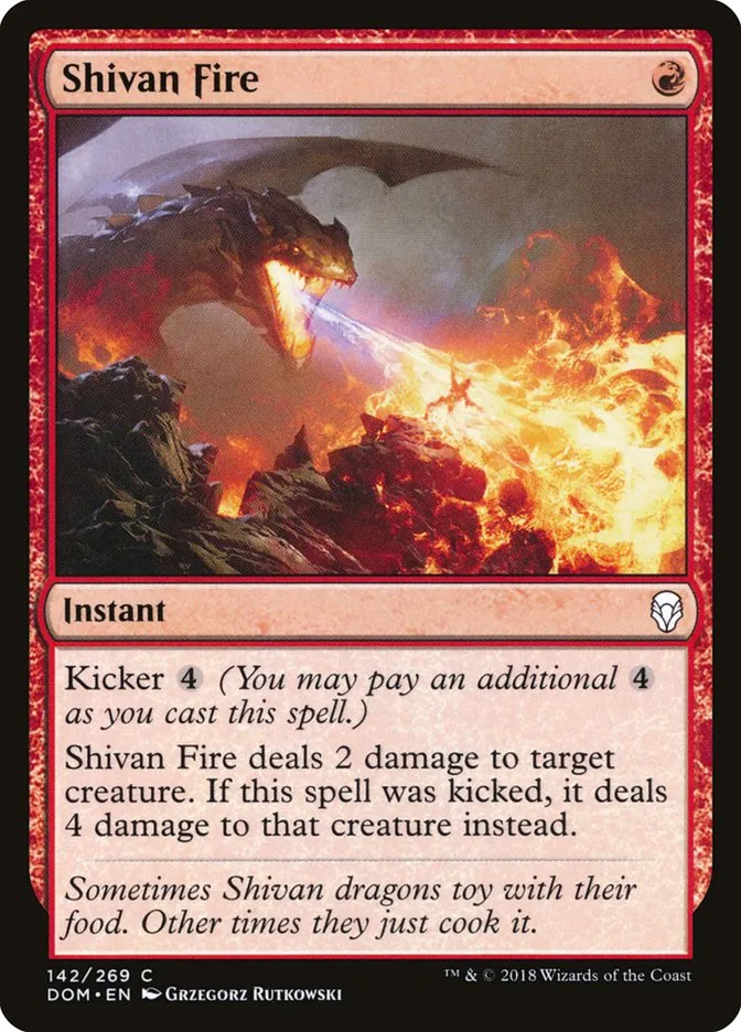 2018 Dominaria Shivan Fire common #142 common card image