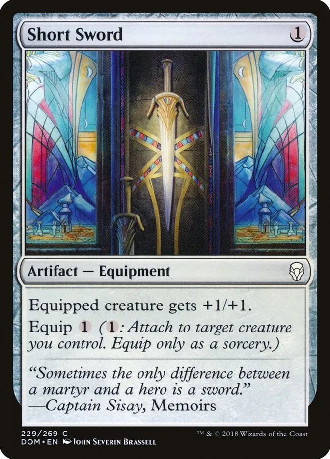 2018 Dominaria Short Sword common #229 common card image