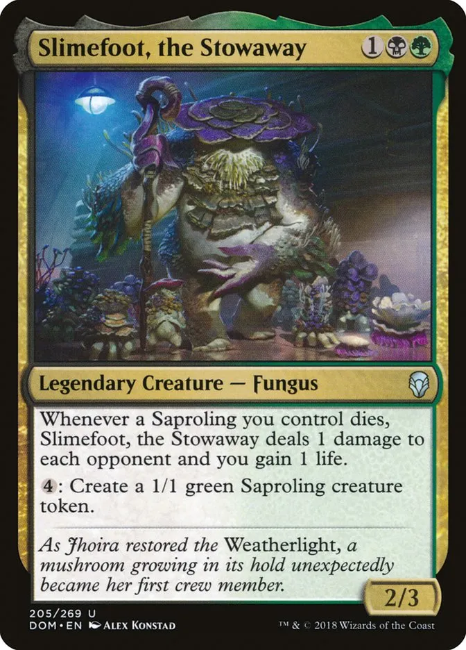 2018 Dominaria Slimefoot, the Stowaway #205 uncommon card image