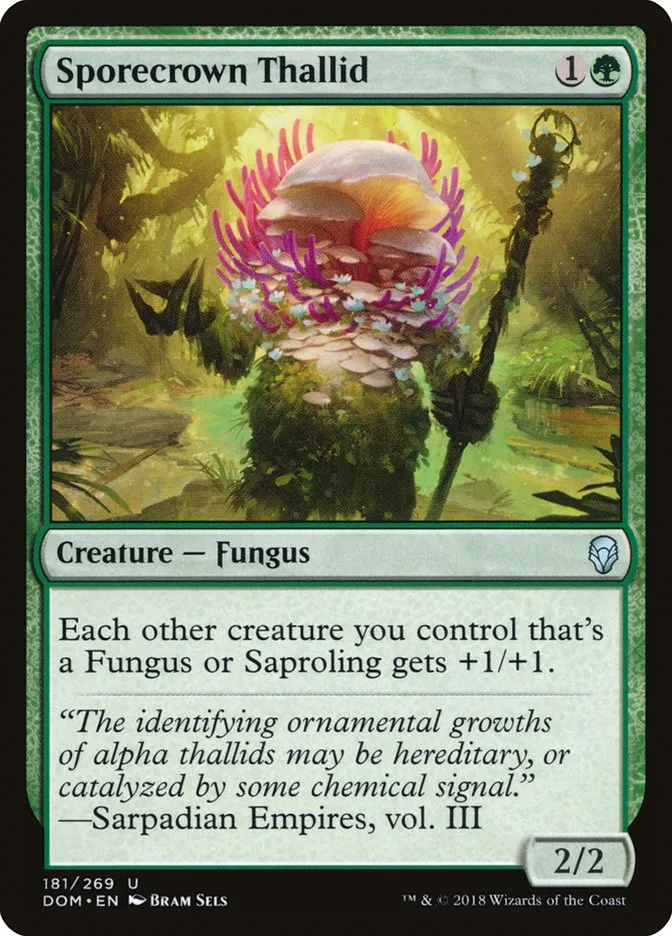 2018 Dominaria Sporecrown Thallid #181 uncommon card image