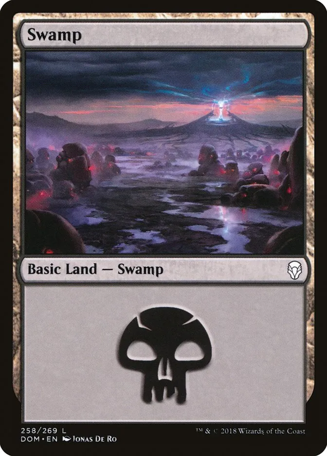 2018 Dominaria Swamp common #258 common card image