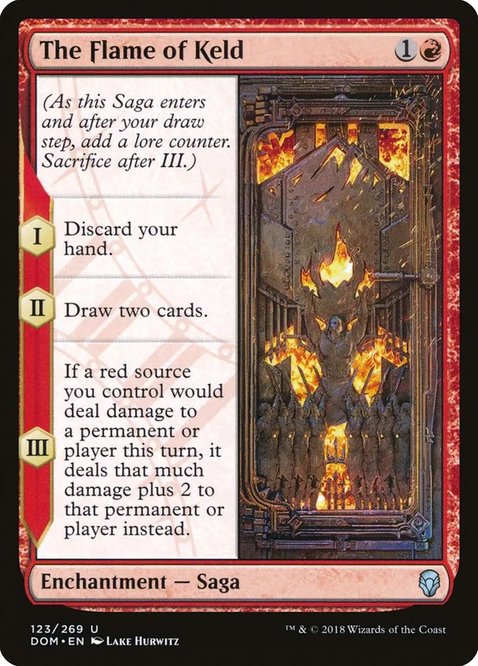 2018 Dominaria The Flame of Keld #123 uncommon card image