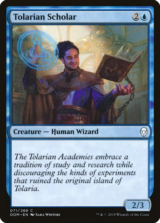 2018 Dominaria Tolarian Scholar #71 common card image