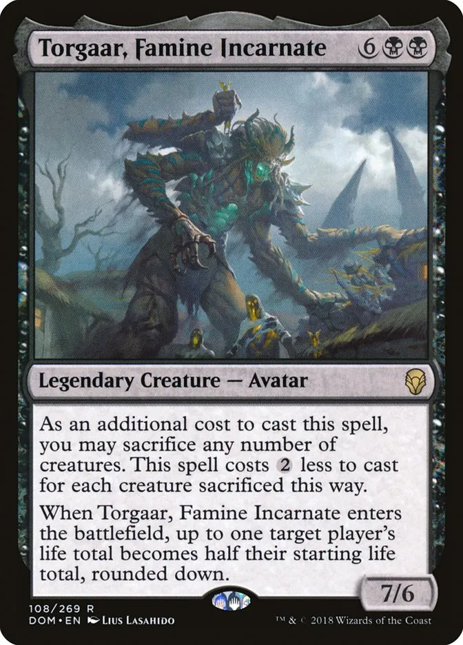 2018 Dominaria Torgaar, Famine Incarnate #108 rare card image