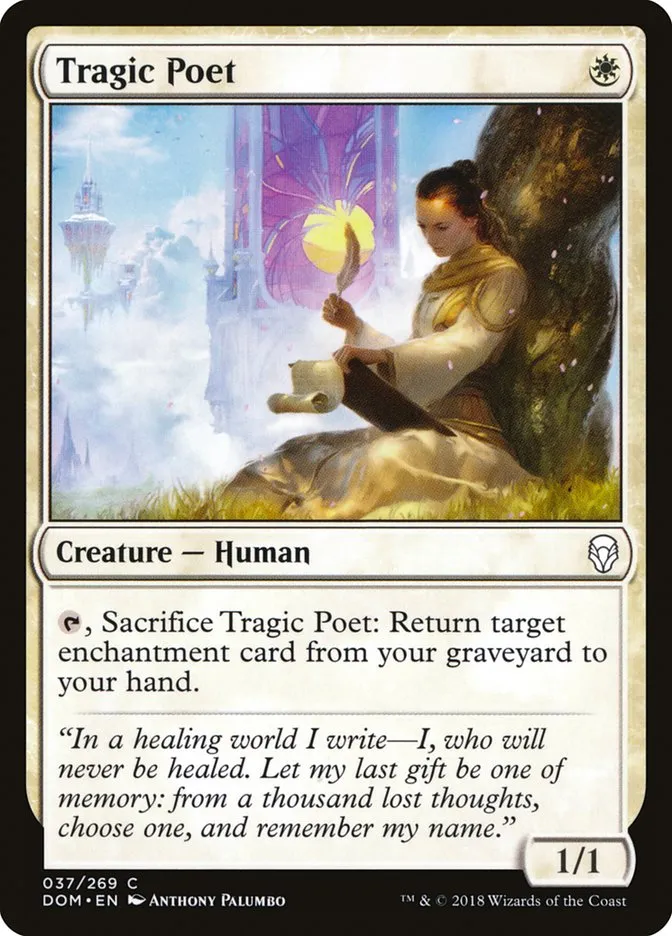 2018 Dominaria Tragic Poet #37 common card image