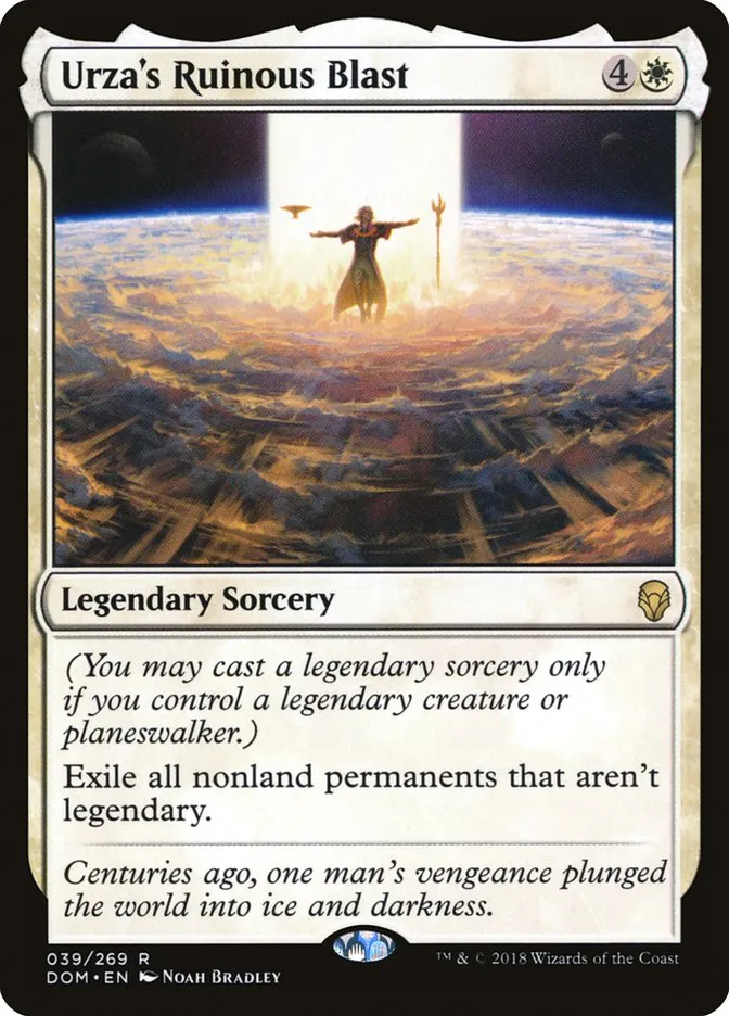 2018 Dominaria Urza's Ruinous Blast #39 rare card image