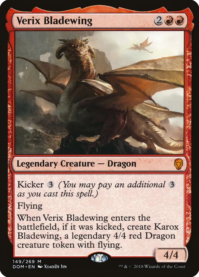 2018 Dominaria Verix Bladewing #149 mythic card image