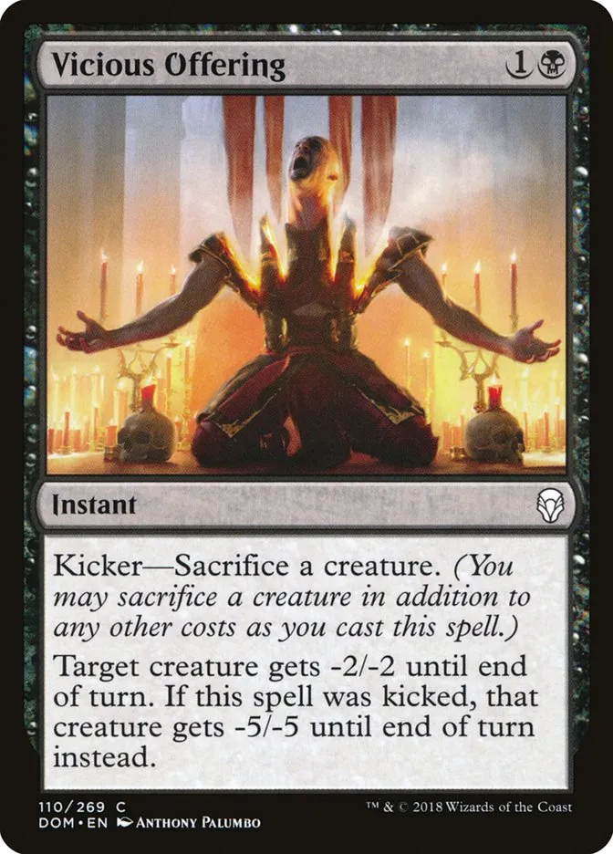 2018 Dominaria Vicious Offering common #110 common card image