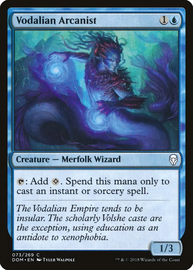 2018 Dominaria Vodalian Arcanist #73 common card image
