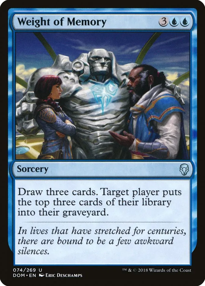 2018 Dominaria Weight of Memory #74 uncommon card image