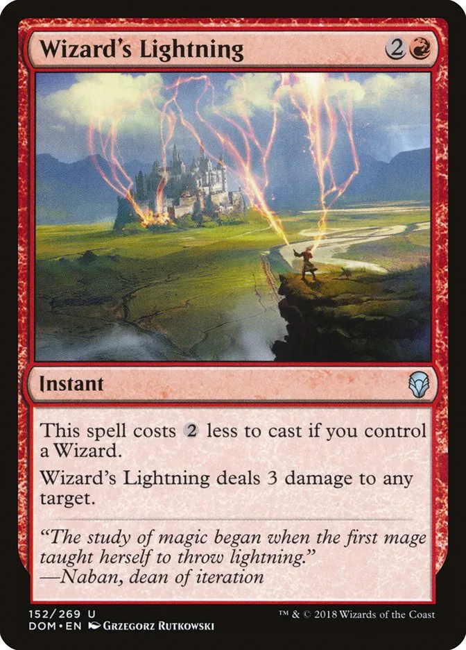 2018 Dominaria Wizard's Lightning uncommon #152 uncommon card image