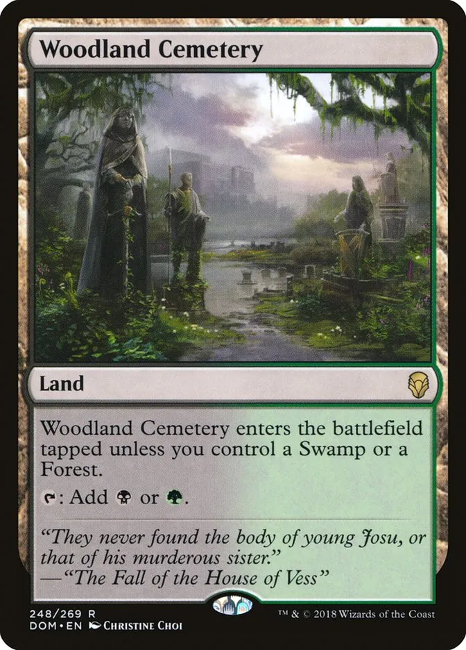 2018 Dominaria Woodland Cemetery #248 rare card image