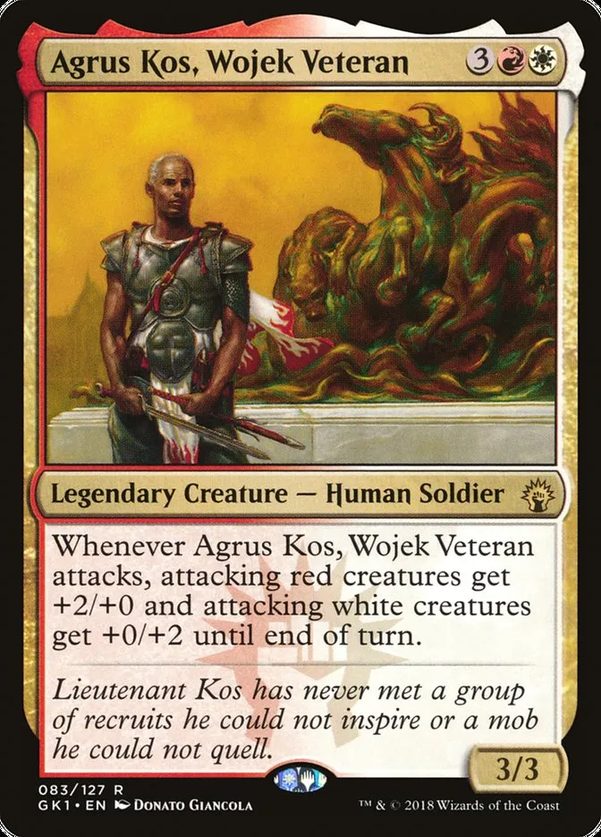 2018 GRN Guild Kit Agrus Kos, Wojek Veteran #83 rare card image