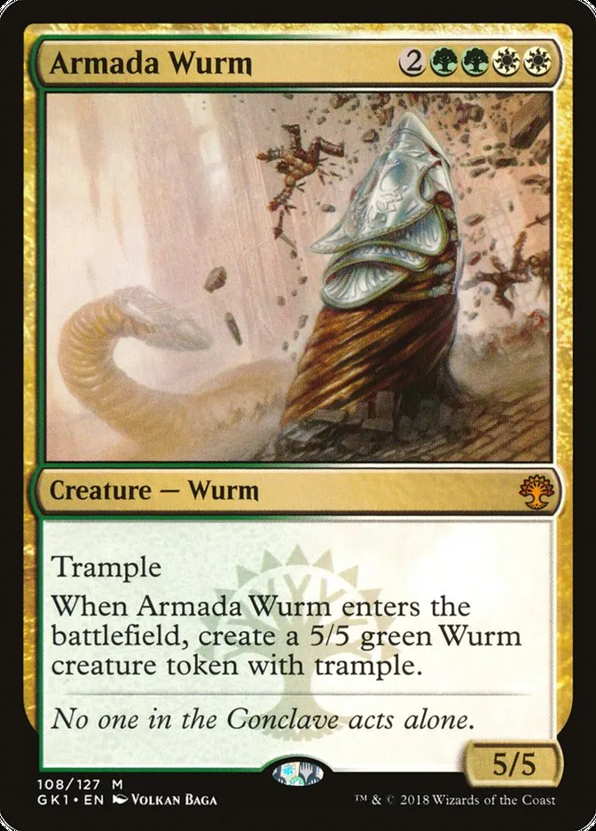 2018 GRN Guild Kit Armada Wurm mythic #108 mythic card image