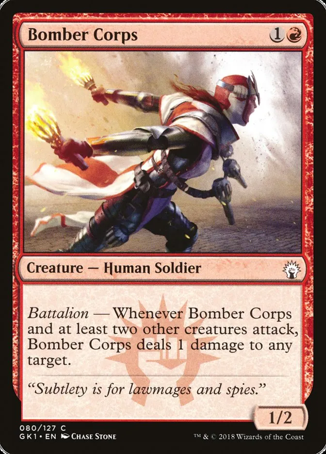 2018 GRN Guild Kit Bomber Corps common #80 common card image