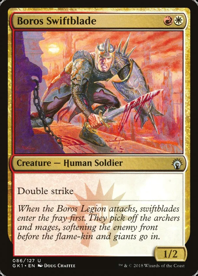 2018 GRN Guild Kit Boros Swiftblade uncommon #86 uncommon card image