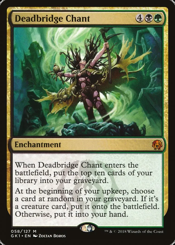 2018 GRN Guild Kit Deadbridge Chant mythic #58 mythic card image